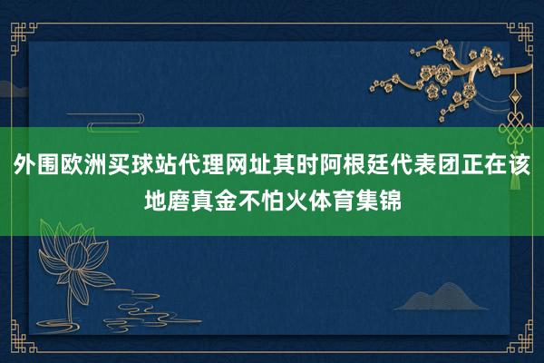 外圍歐洲買球站代理網址其時阿根廷代表團正在該地磨真金不怕火體育集錦